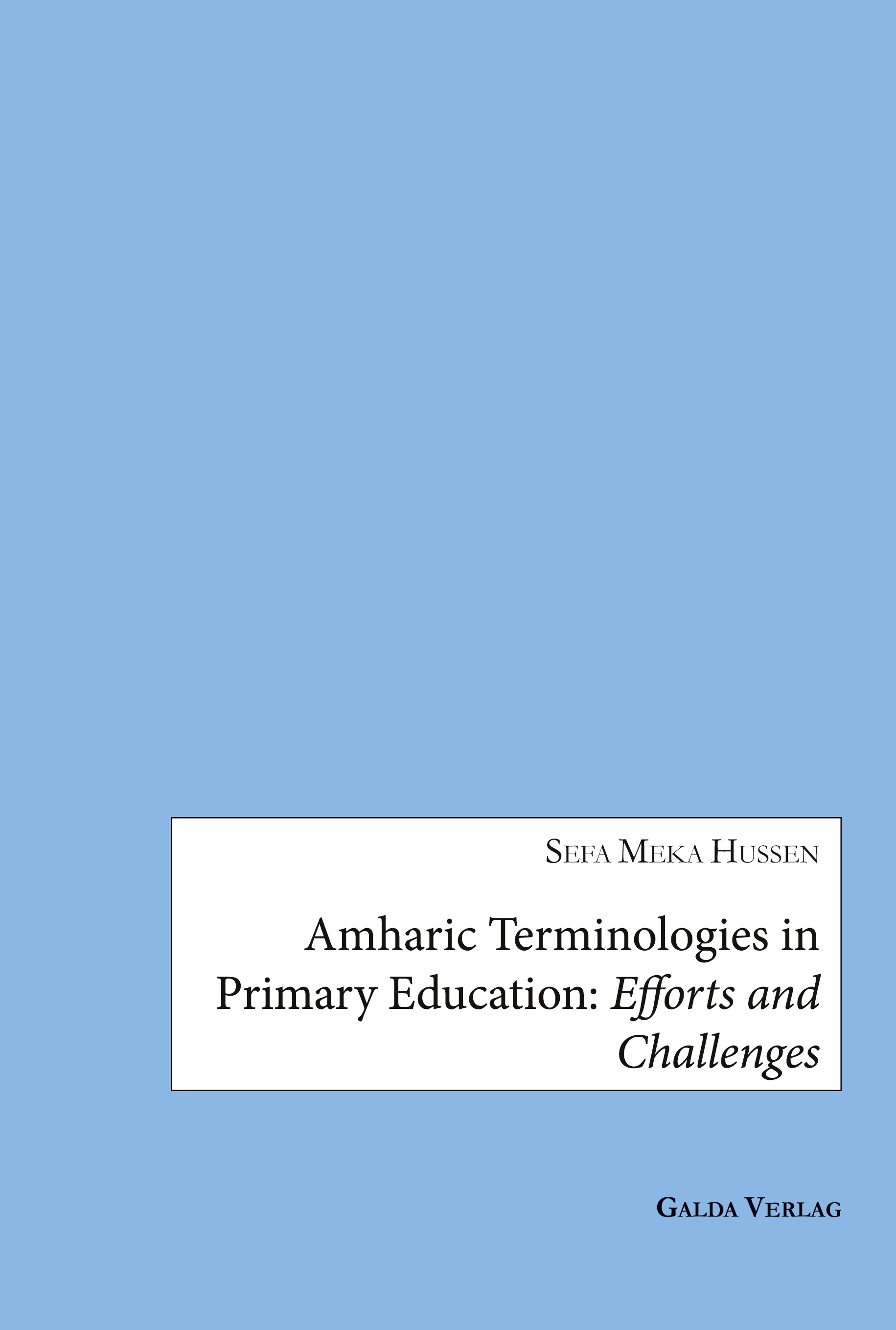 Amharic Terminologies in Primary Education