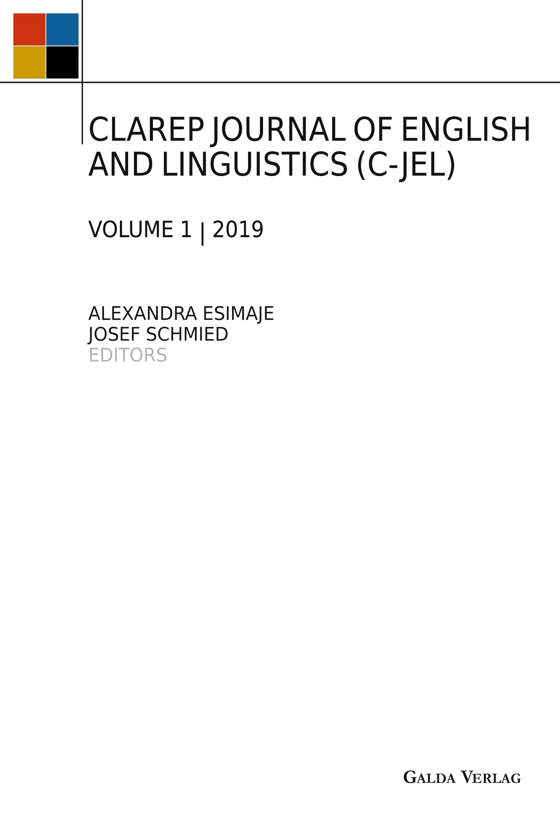 CLAREP JOURNAL OF ENGLISH AND LINGUISTICS (C-JEL)