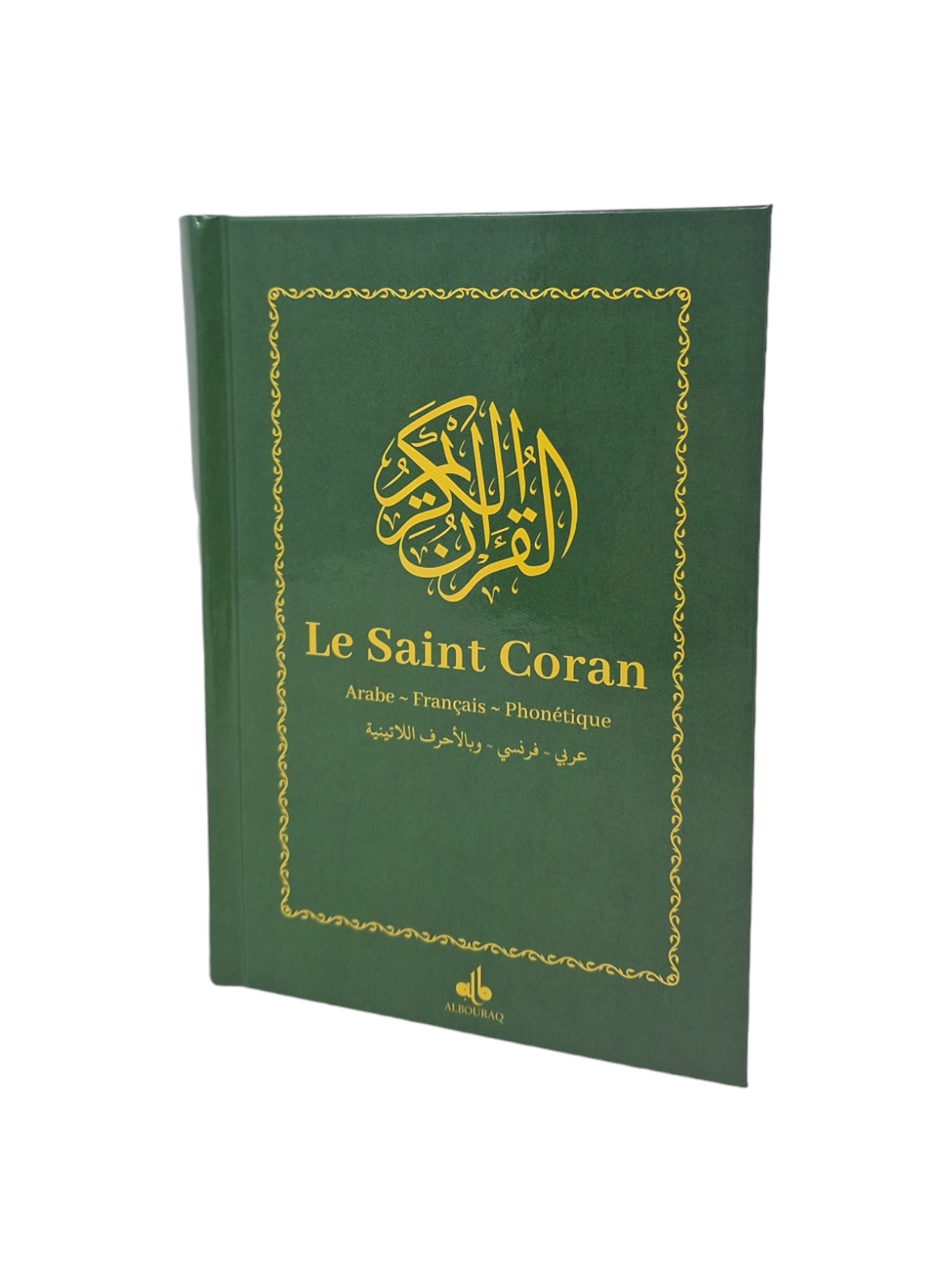 LE SAINT CORAN ARABE  VERT CARTONNé
