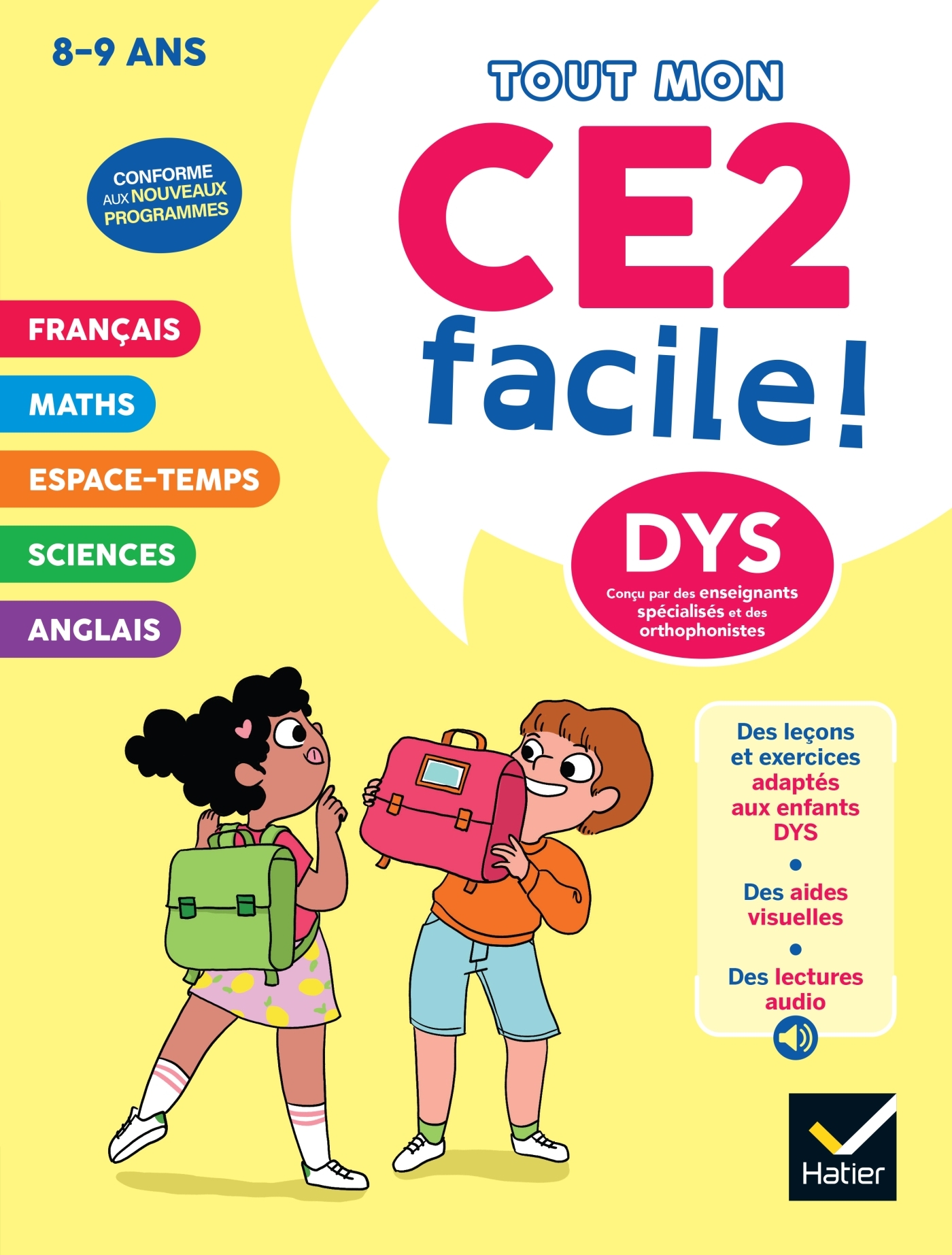 Mon CE2 facile ! Adapté aux enfants DYS ou en difficulté d'apprentissage   - Nouveau programme