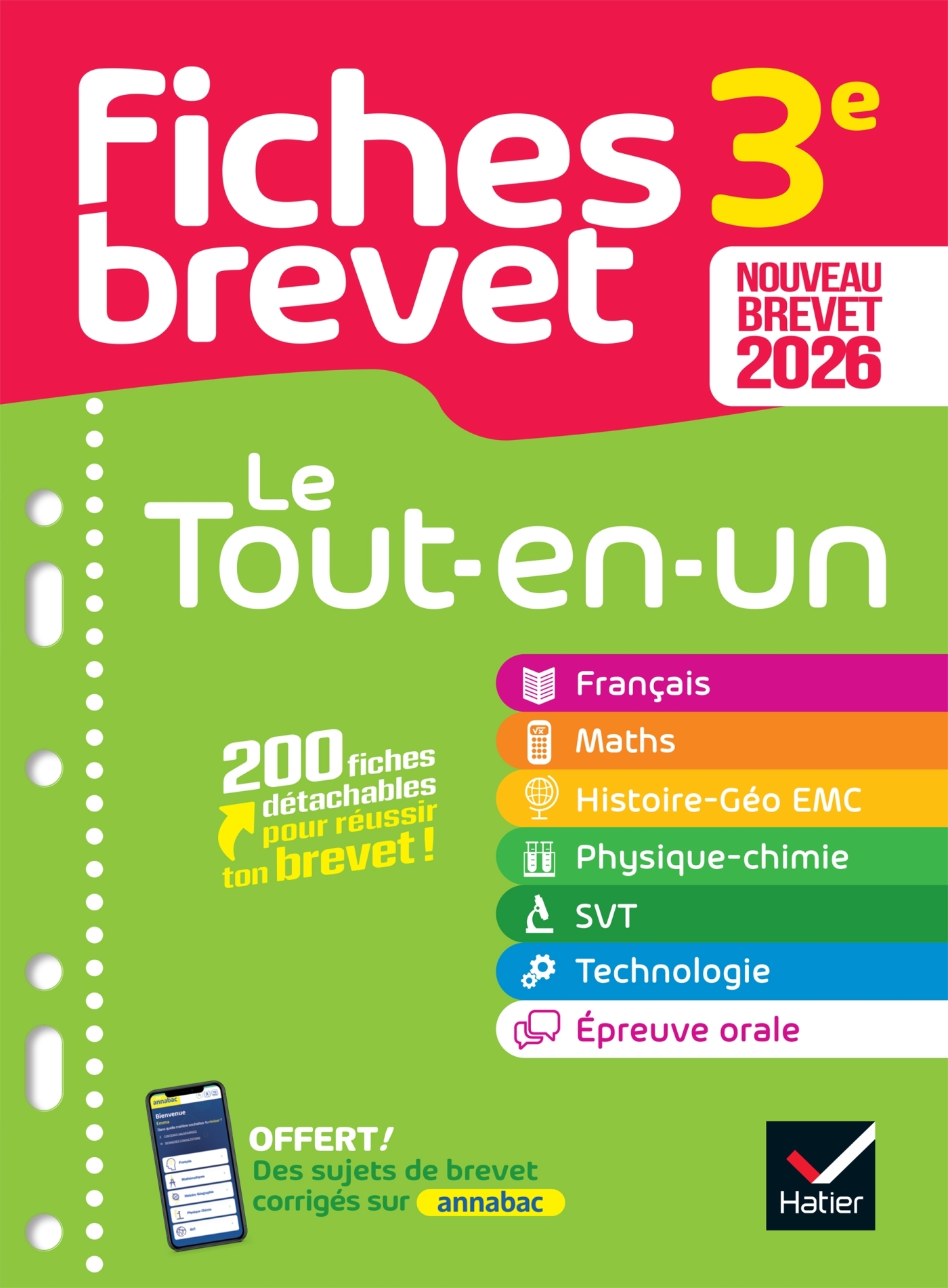 Fiches brevet - Le tout-en-un Brevet 2026 (toutes les matières)