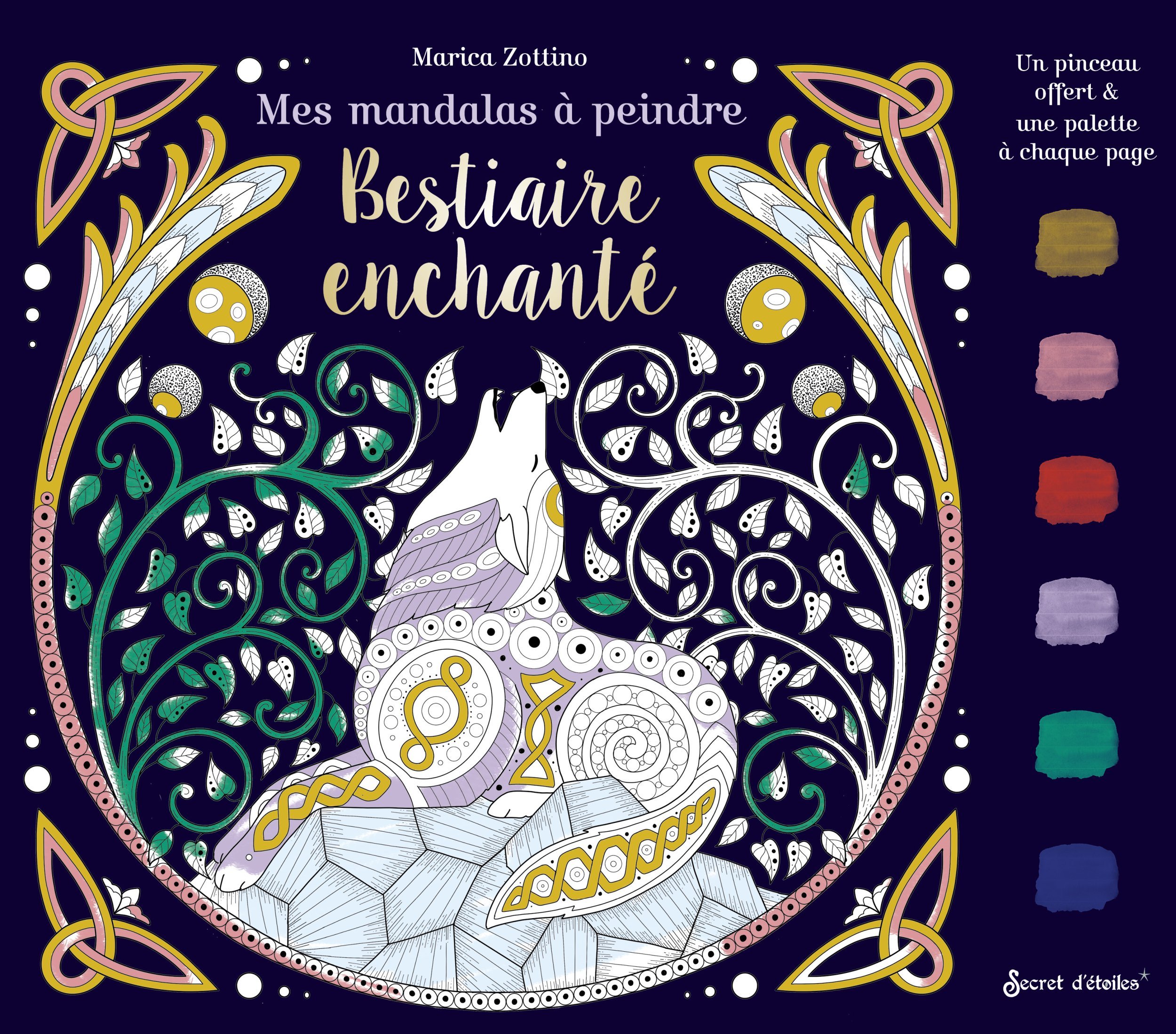Mes mandalas à peindre géants : bestiaire enchanté