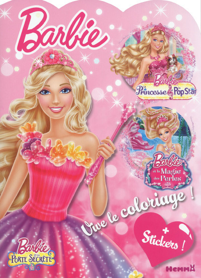 Barbie Vive le coloriage (Robe rose)
