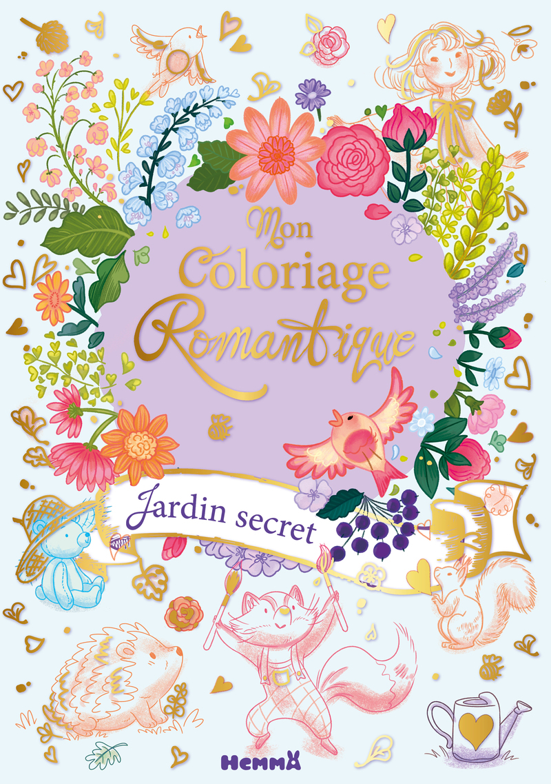Mon coloriage romantique - Jardin secret