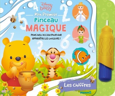 Disney Baby - Mon premier pinceau magique - Les chiffres - Peins avec de l'eau pour voir apparaître les couleurs !