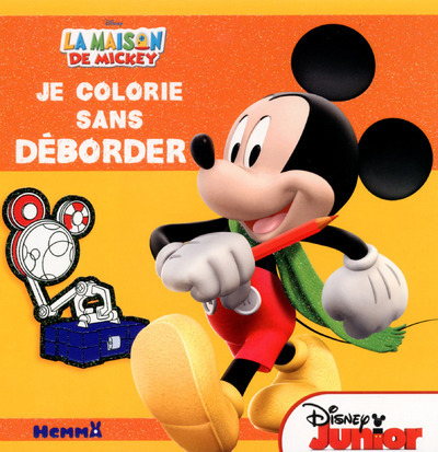 La maison de Mickey Je colorie sans déborder (Fond orange)
