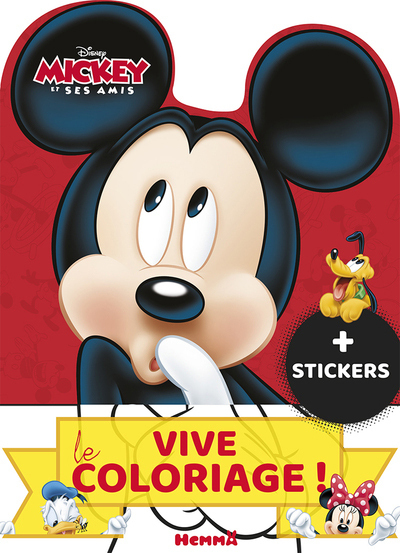 Disney Mickey et ses amis Vive le coloriage (Fond rouge)