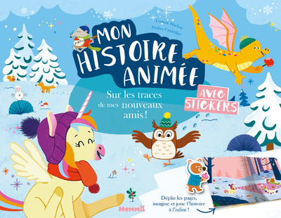 Mon histoire animée - avec stickers - Sur les traces de mes nouveaux amis !