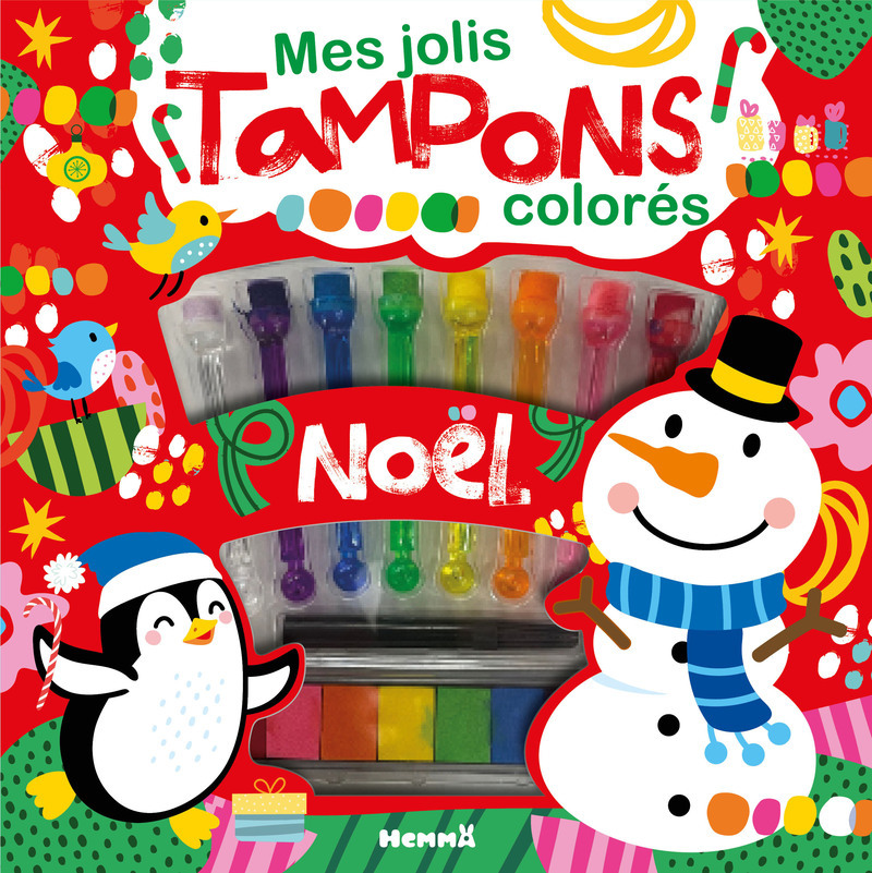 Mes jolis tampons colorés - Noël (Pingouin et Bonhomme de neige)
