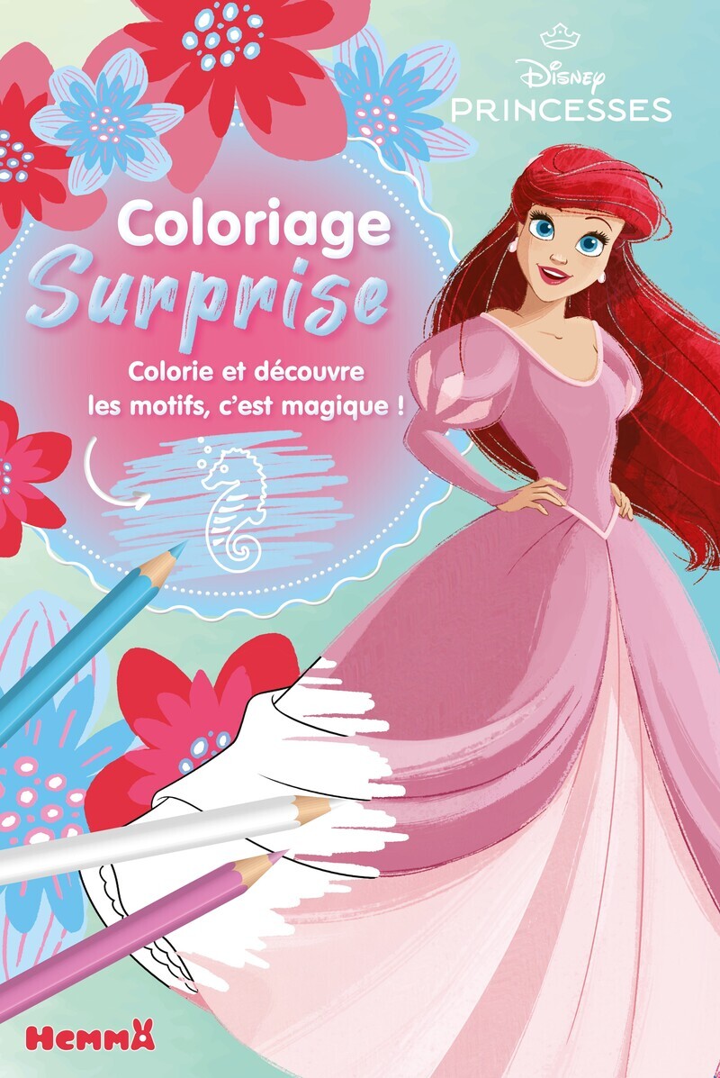 Disney Princesses - Coloriage surprise (Ariel) - Colorie et découvre les motifs, c'est magique !