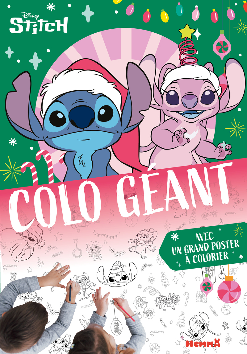 Disney Stitch - Colo géant (Noël) - Avec un grand poster à colorier