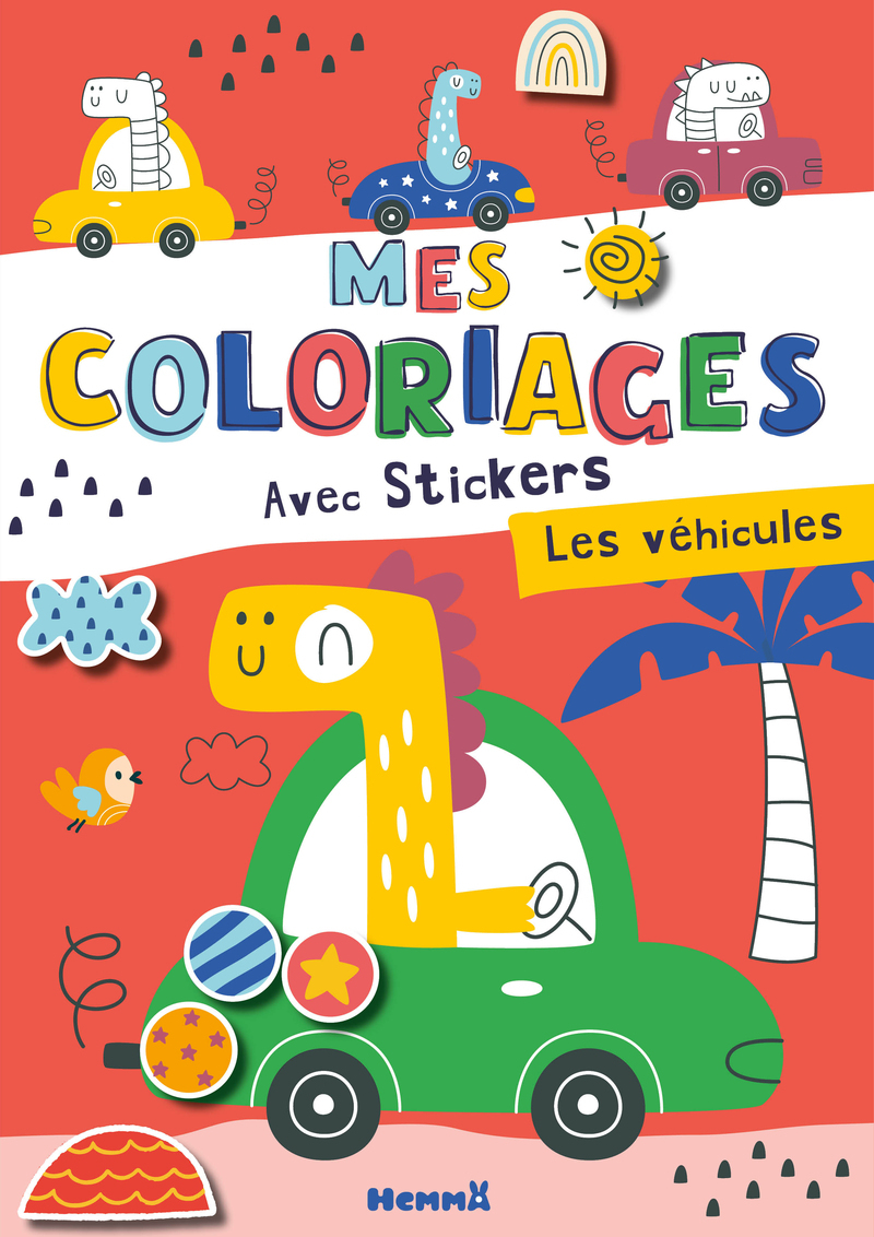 Mes coloriages avec stickers - Les véhicules