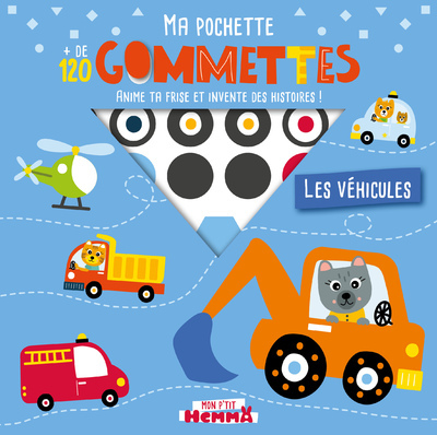 Mon P'tit Hemma Ma pochette + de 120 gommettes - Les véhicules