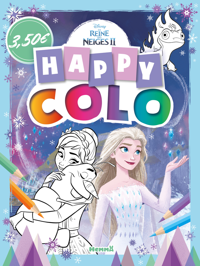 Disney La Reine des Neiges 2 - Happy colo (Olaf, Elsa, Anna)
