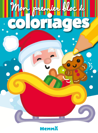 Mon premier bloc de coloriages (Père Noël - Traineau)
