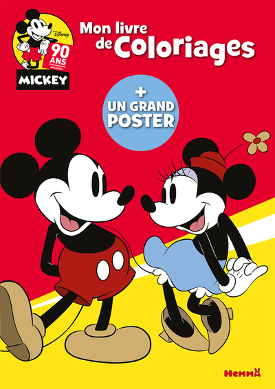 Disney Mickey 90 ans Mon livre de coloriages + ungrand poster