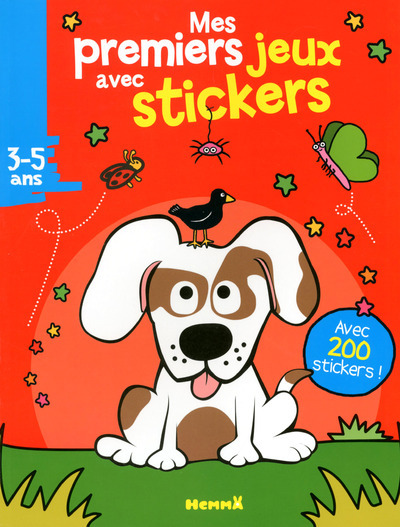 Mes premiers jeux avec stickers 3-5 ans (fond rouge)