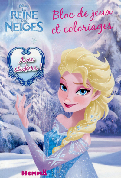 Disney la reine des neiges bloc de jeux et coloriages + stickers