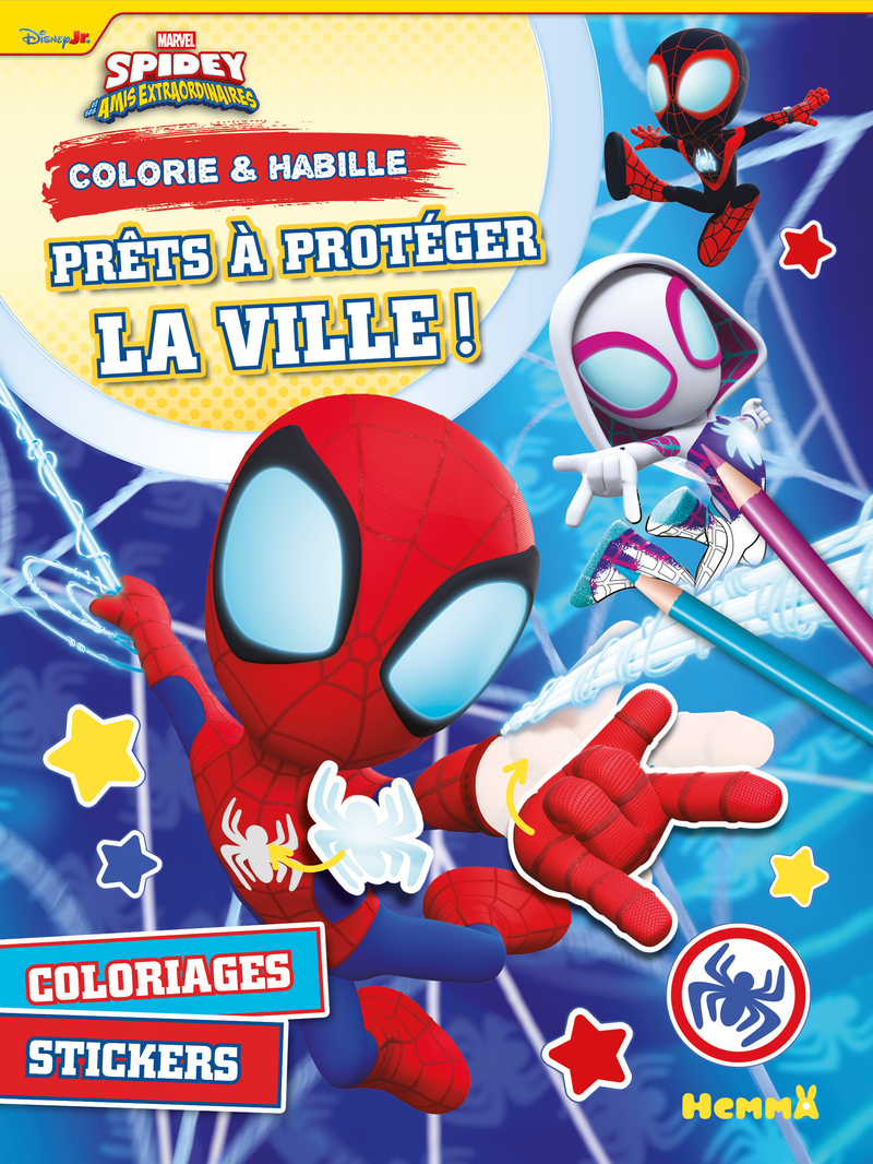 Marvel Spidey et ses amis extraordinaires - Colorie & Habille - Prêts à protéger la ville ! - Coloriages, Stickers