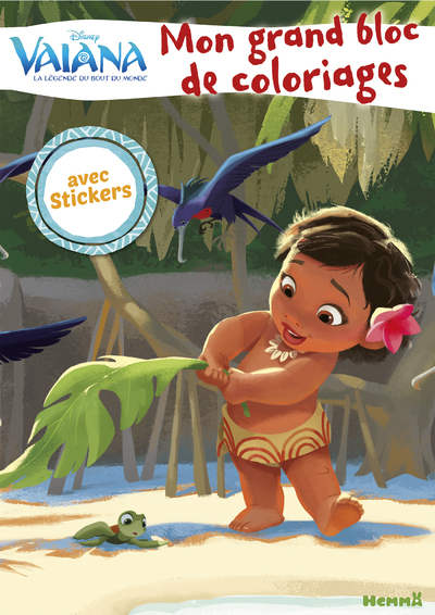Disney Vaiana Mon grand bloc de coloriages avec stickers