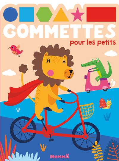 Gommettes pour les petits (Lion sur vélo)