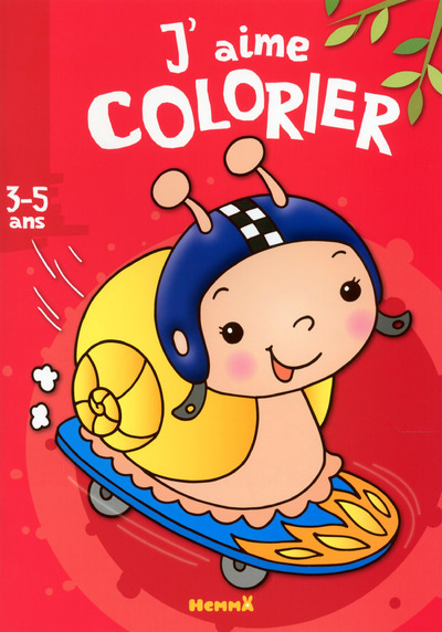 J'aime colorier (3-5 ans) (Escargot skateboard)