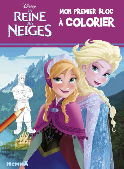 Disney La Reine des Neiges Mon premier bloc à colorier (Anna et Elsa)