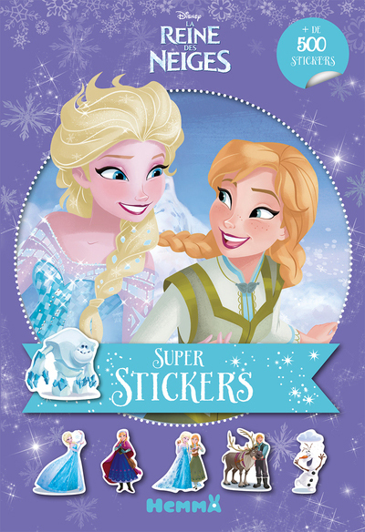 Disney La Reine des Neiges Super stickers (Fond mauve)
