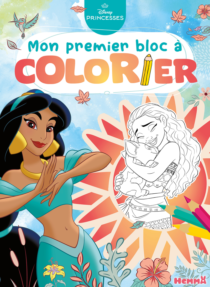 Disney Princesses - Mon premier bloc à colorier (Jasmine et Vaiana)