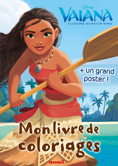 Disney Vaiana Mon livre de coloriages + un grand poster