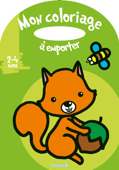 Mon coloriage à emporter (2-4 ans) (Ecureuil-Fond vert)