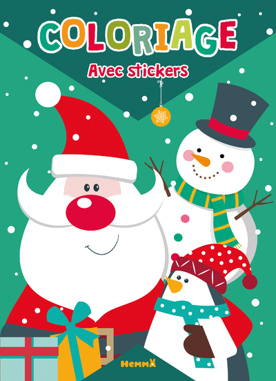 Coloriage avec stickers (Père Noël)