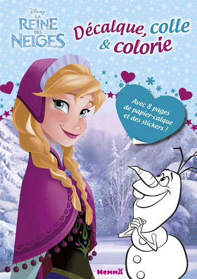 Disney La Reine des Neiges Décalque, colle et colorie