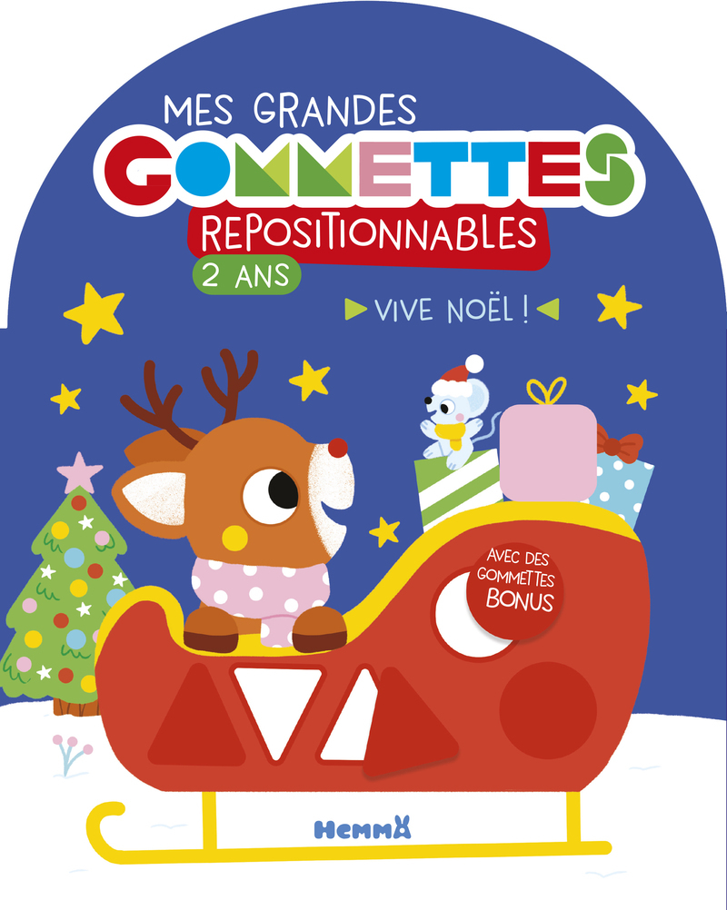 Mes grandes gommettes repositionnables - 2 ans - Vive Noël ! - Avec des gommettes bonus