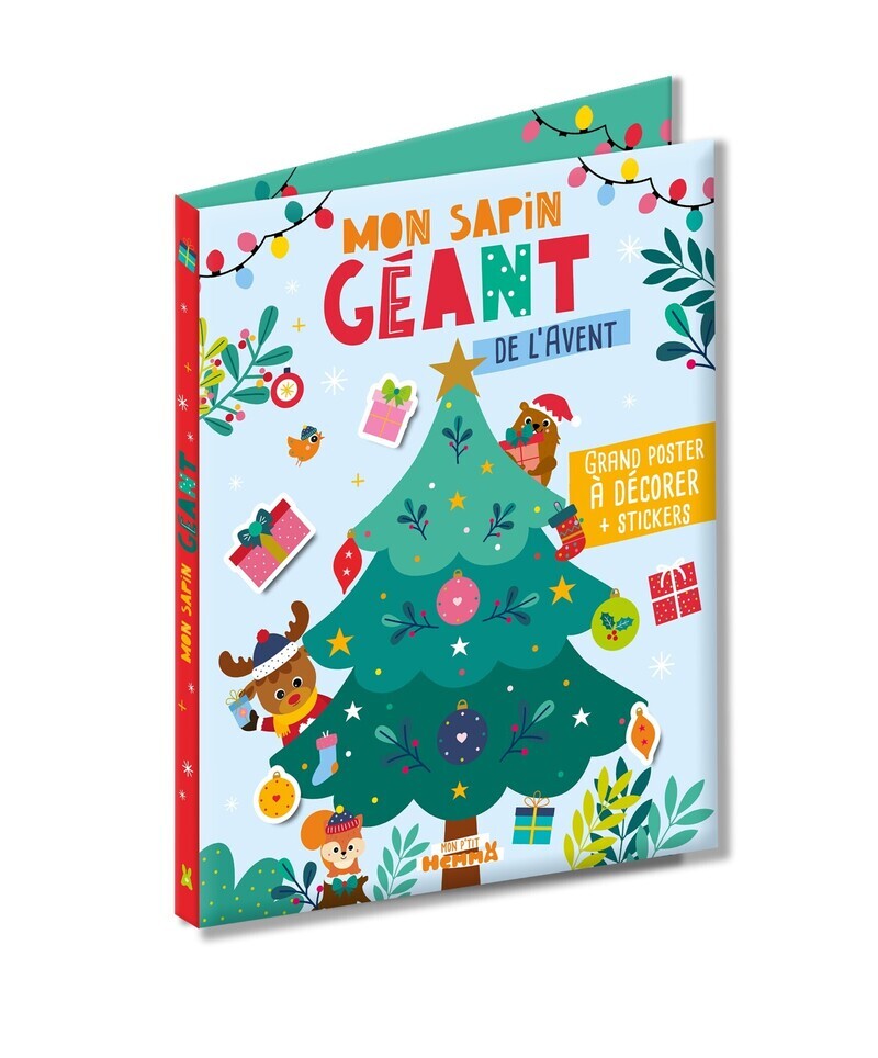 Mon P'tit Hemma - Mon sapin géant de l'Avent - Grand poster à décorer + stickers - 24 colos
