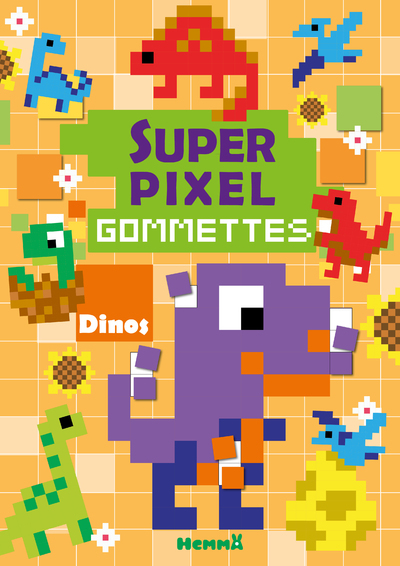 Super pixel - Gommettes - Dinos
