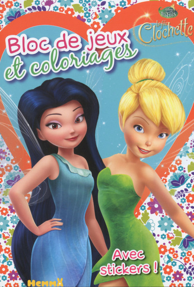 La fée clochette bloc de jeux et coloriages avec stickers