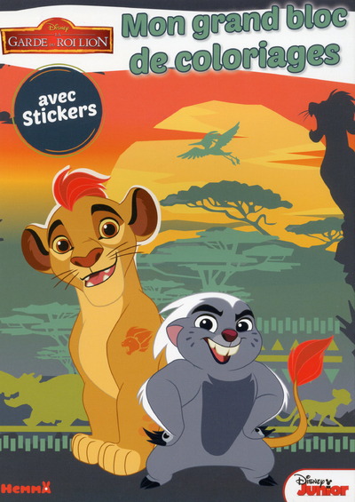 Disney La Garde du Roi Lion Mon grand bloc de coloriages avec stickers