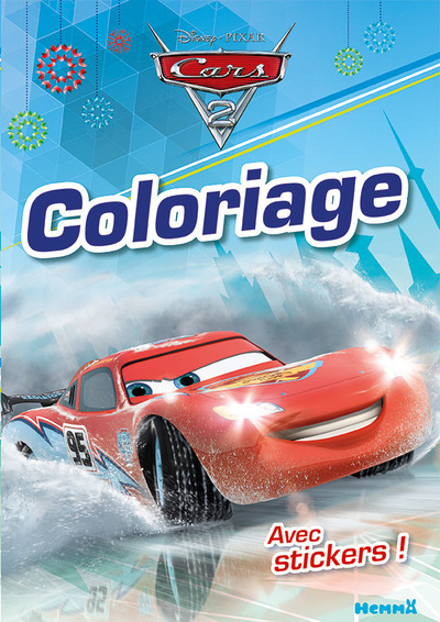 Cars 2 Coloriage avec stickers - tome 4A (Noël Mcqueen seul)