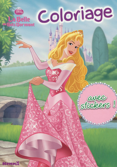 Disney la belle au bois dormant coloriage avec stickers