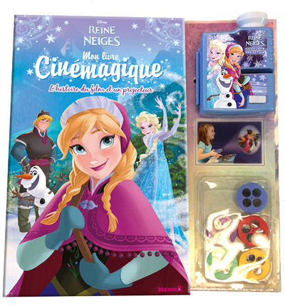 Disney La Reine des Neiges Mon livre cinémagique - L'histoire du film et un projecteur