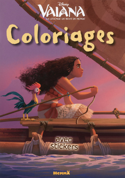 Disney Vaiana Coloriages avec stickers (Vaiana sur radeau)