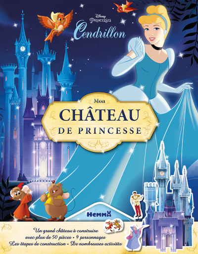 Disney Princesses Cendrillon - Mon château de princesse - Un grand château à construire avec plus de 50 pièces - 9 personnages - Les