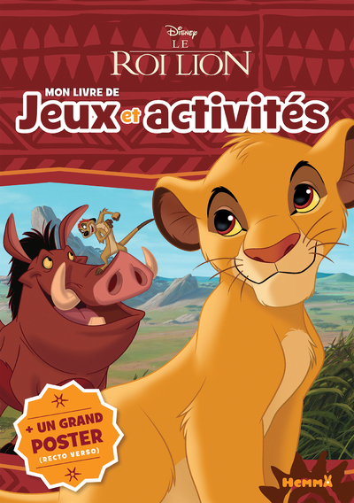 Disney Le Roi Lion - Mon livre de jeux et activités + un grand poster (Simba)