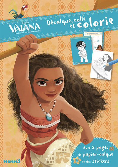 Disney VaÏana Décalque, colle et colorie