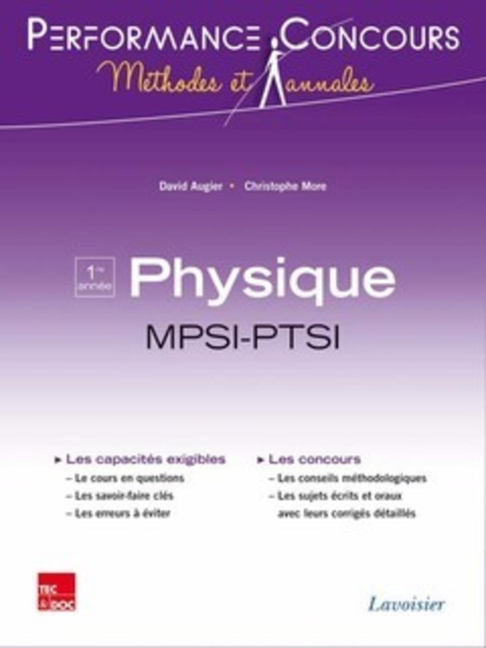 Physique 1re année MPSI-PTSI