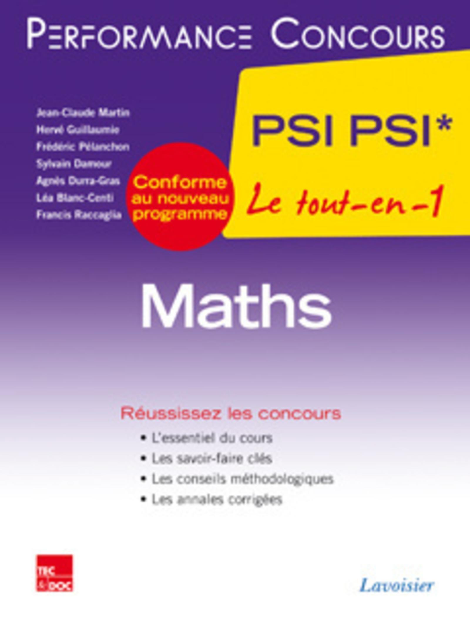Maths 2e année PSI PSI*