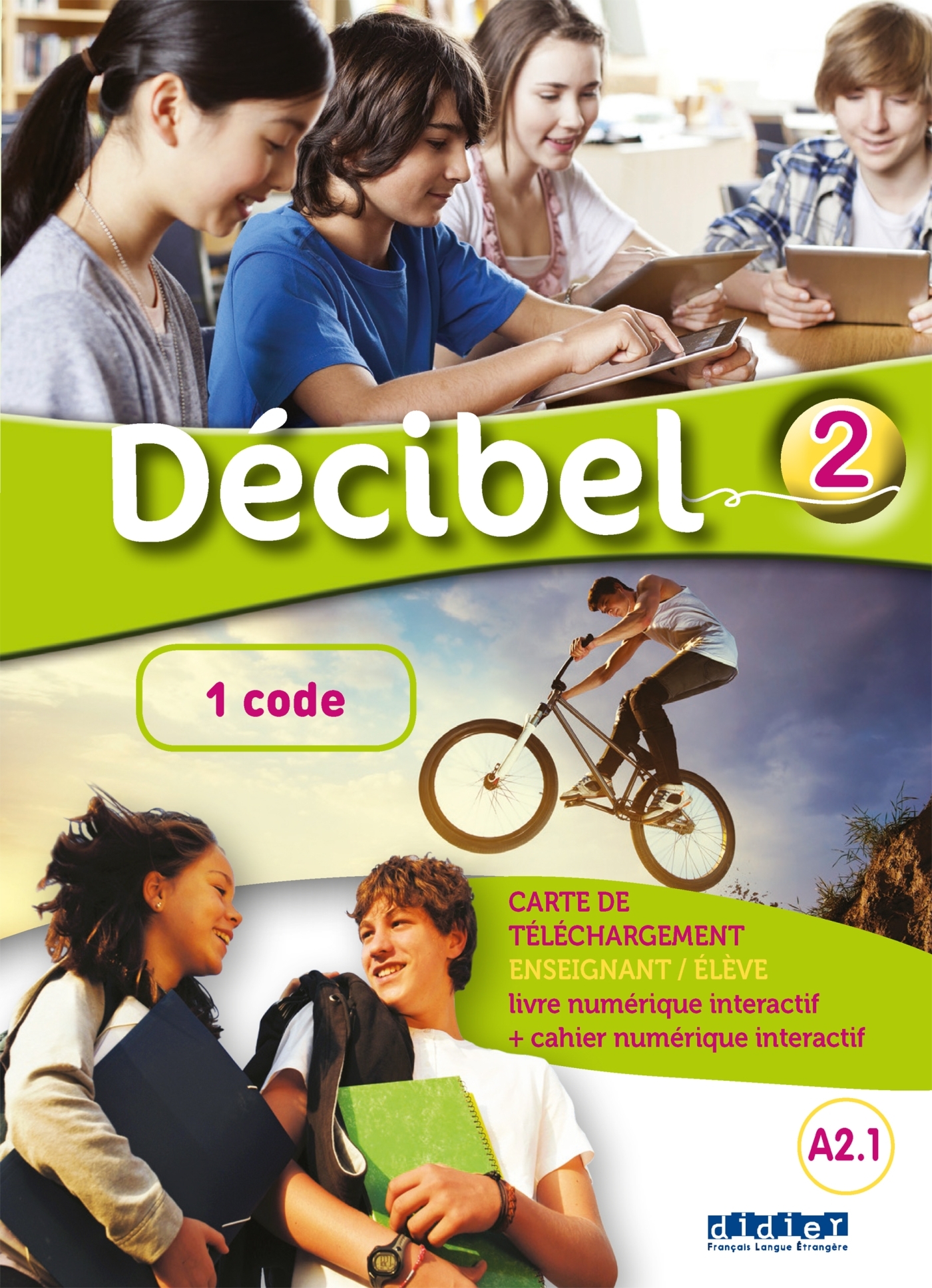 Décibel 2 niv.A2.1 - Livre Numérique interactif - Carte de téléchargement élève/enseignant - 1 code