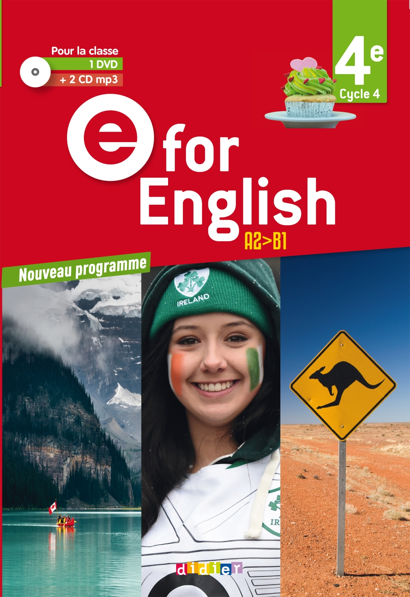 E for English 4e - Anglais Ed. 2017  - Coffret classe 2 CD audio + 1 DVD