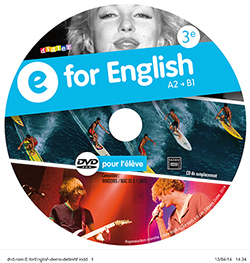 E for English 3e - Anglais Ed.2014 - DVD de remplacement